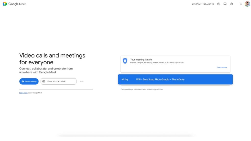 Google Meet Screenshot