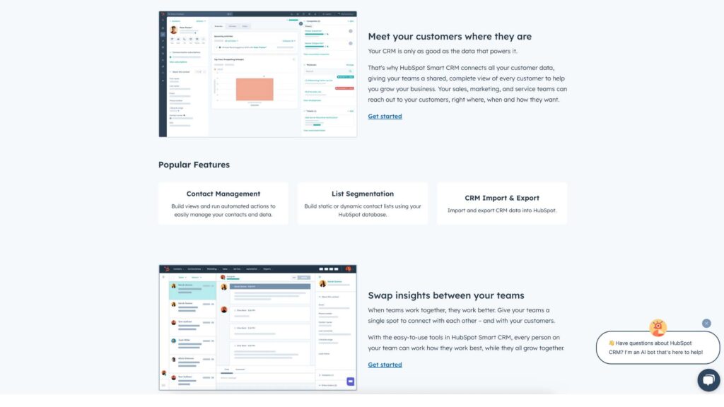HubSpot CRM Screenshot