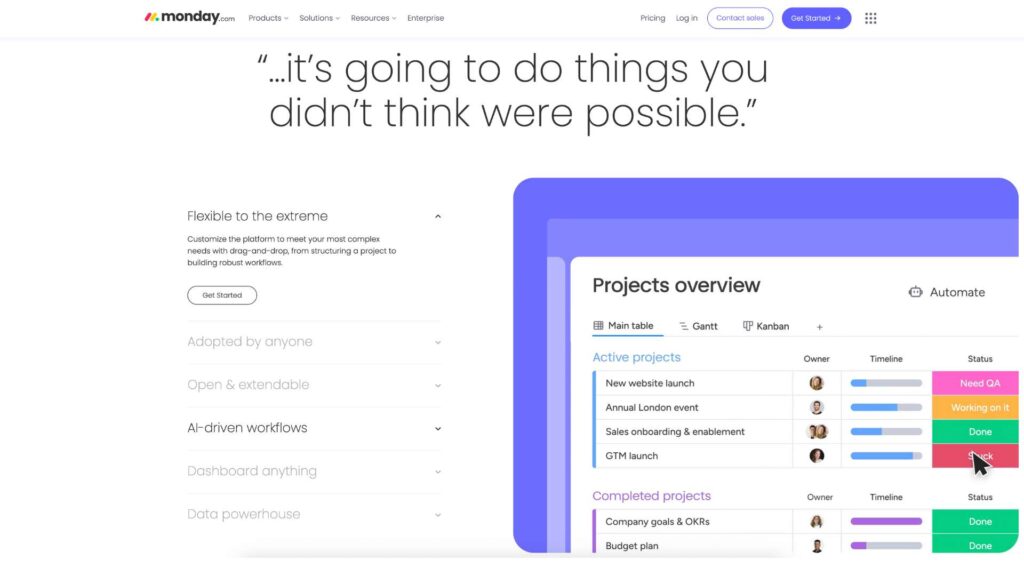 Monday.com Screenshot