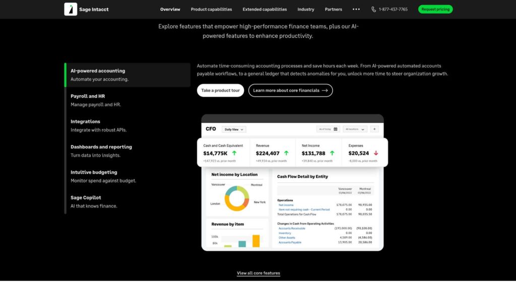 Sage Business Cloud Accounting Screenshot