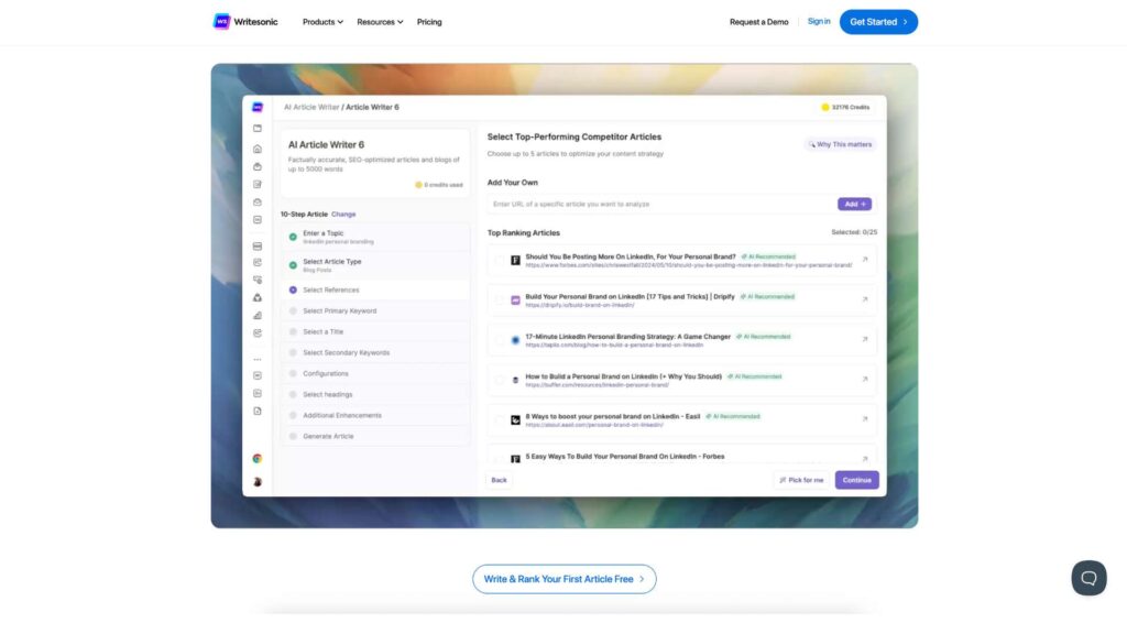 Writesonic Screenshot